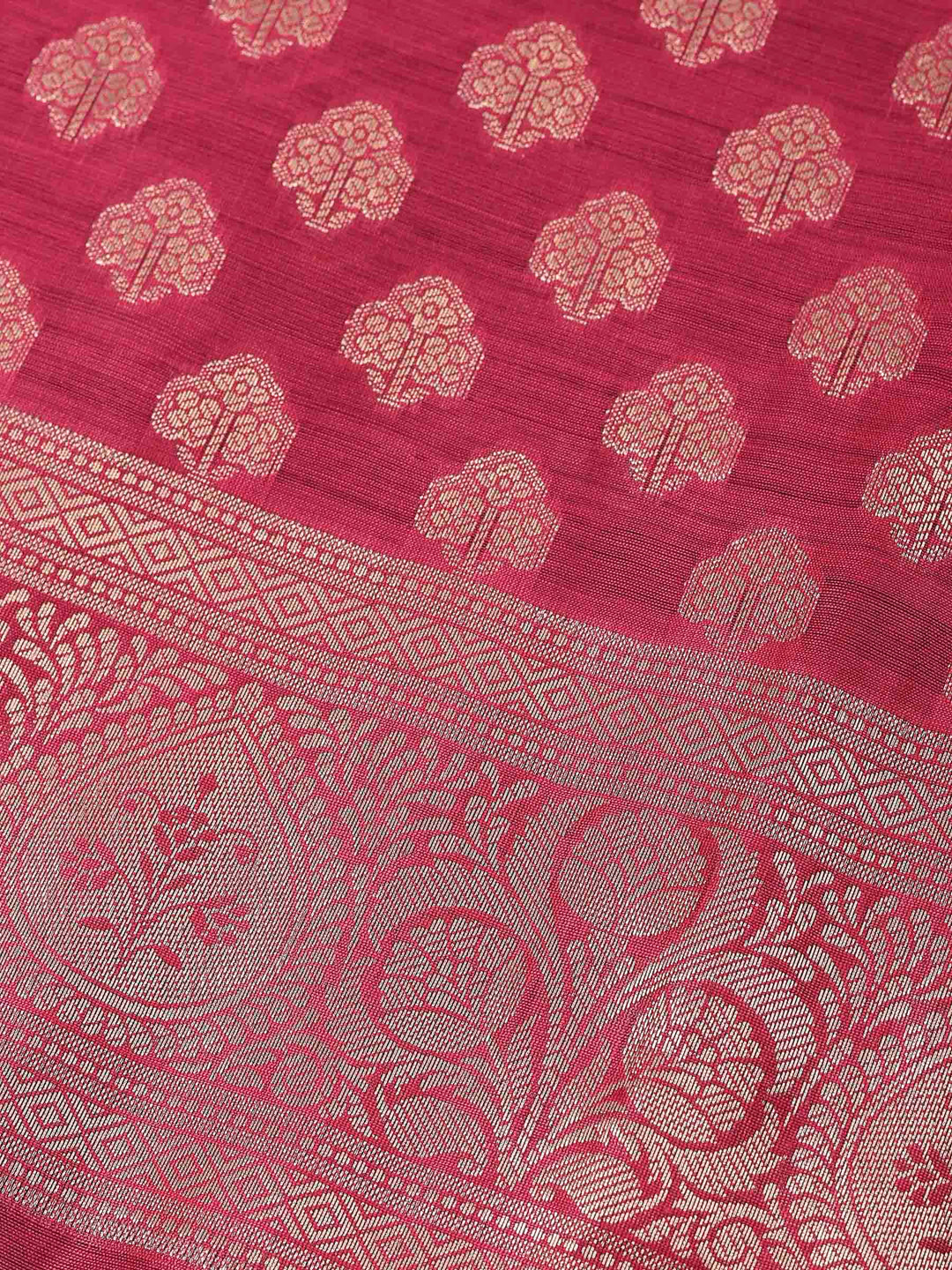 Rani Banarasi Chanderi Unstitched Dress Material