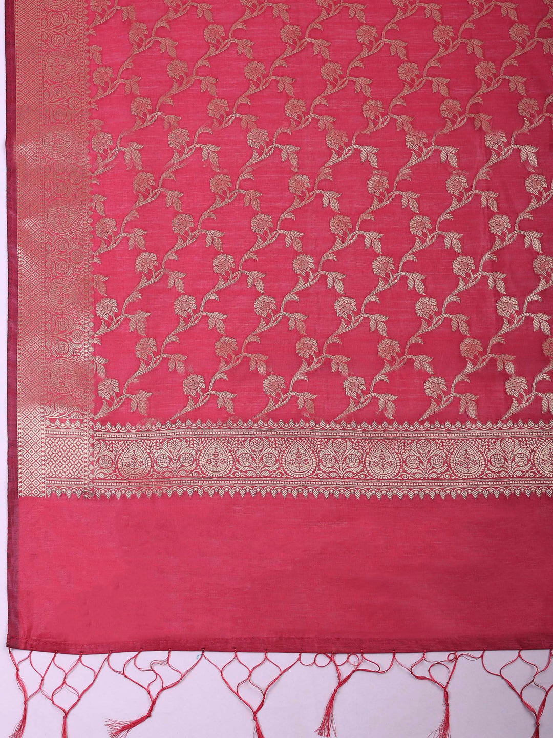 Rani Banarasi Chanderi Unstitched Dress Material