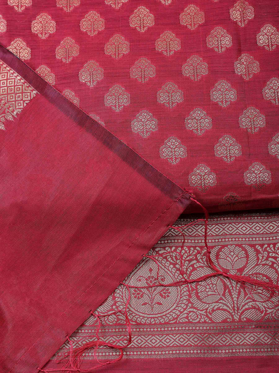 Rani Banarasi Chanderi Unstitched Dress Material