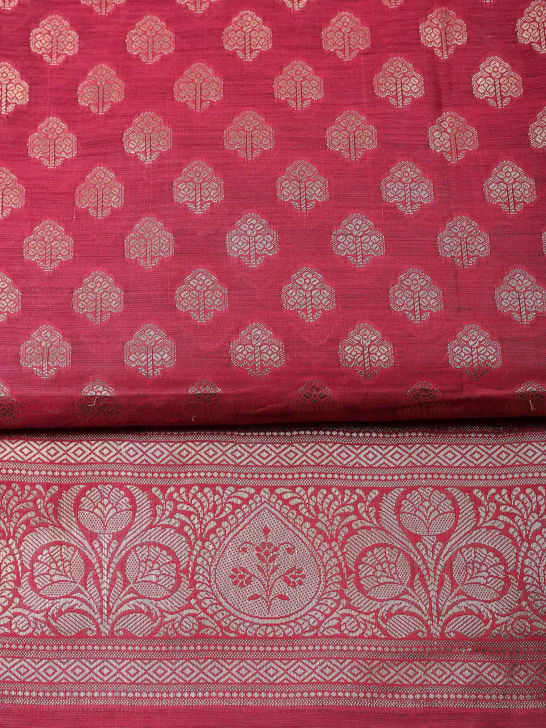 Rani Banarasi Chanderi Unstitched Dress Material