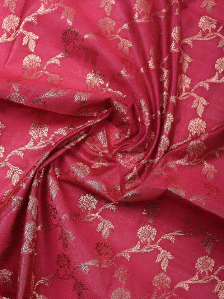 Rani Banarasi Chanderi Unstitched Dress Material