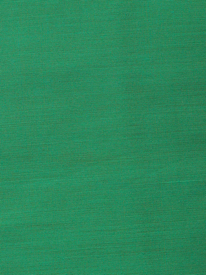 Green Banarasi Chanderi Unstitched Dress Material