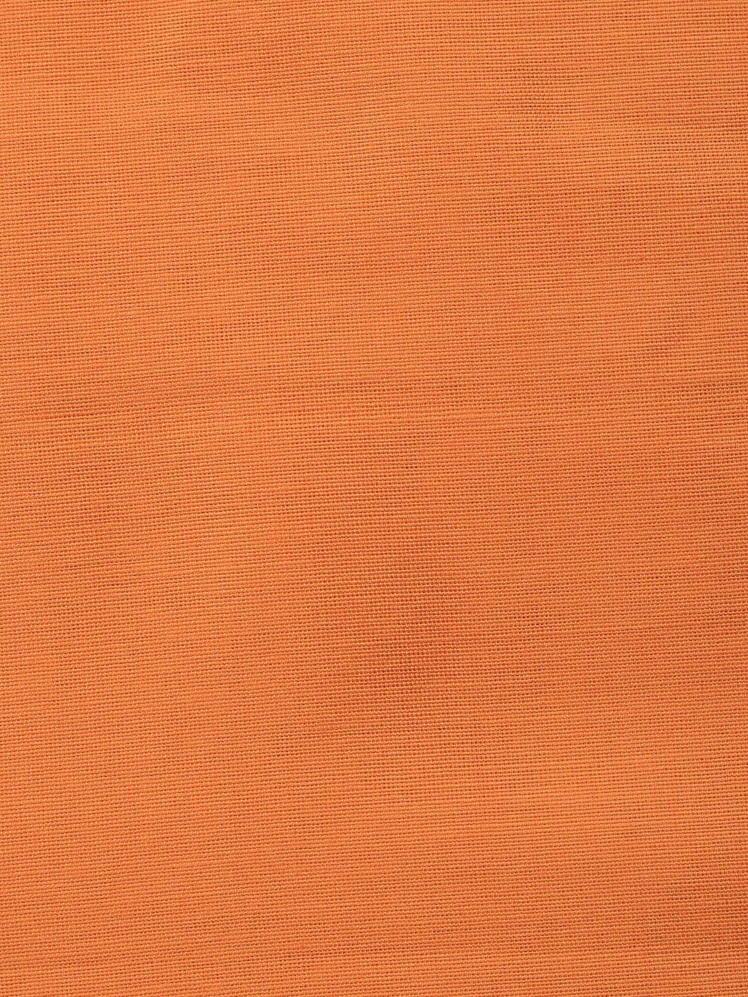 Orange Banarasi Chanderi Unstitched Dress Material