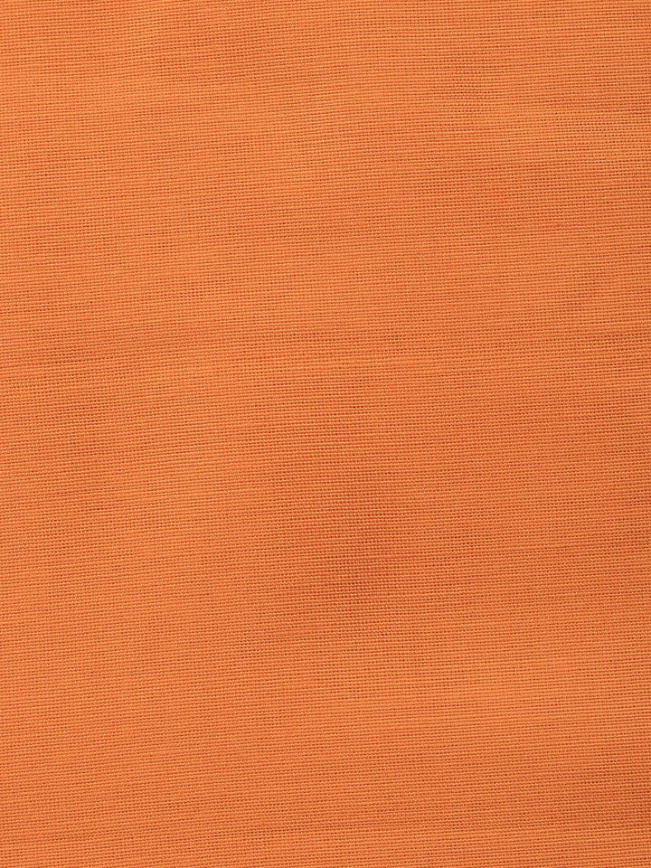 Orange Banarasi Chanderi Unstitched Dress Material