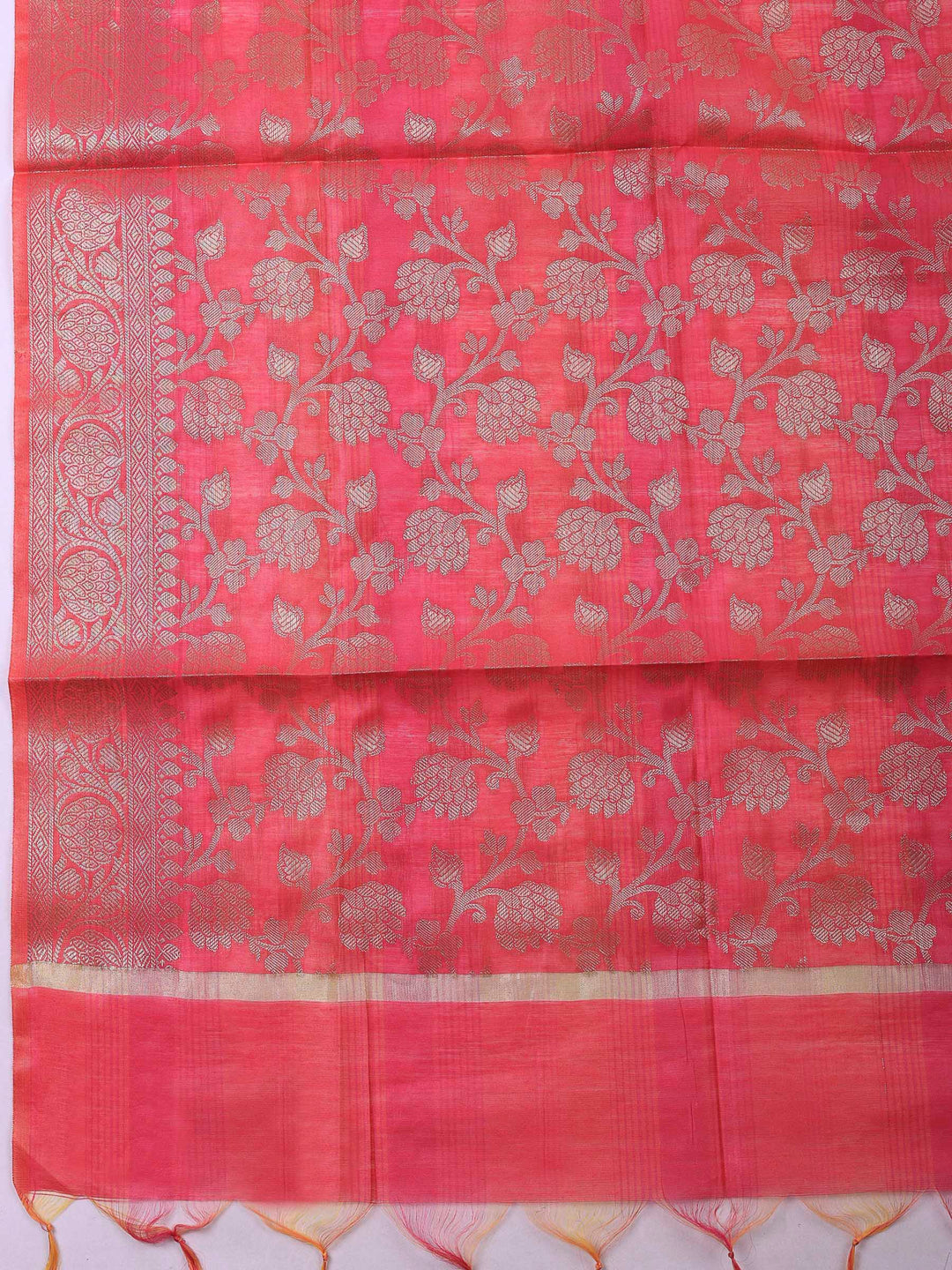 Rani Banarasi Chanderi Unstitched Dress Material