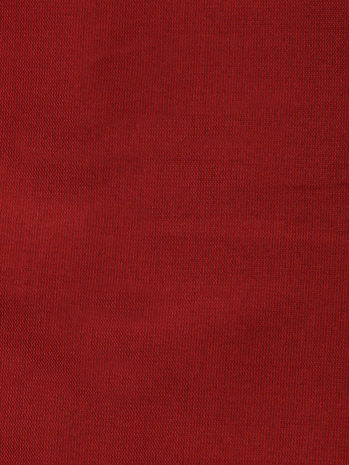 Red Woven Design Chanderi Unstitched Dress Material