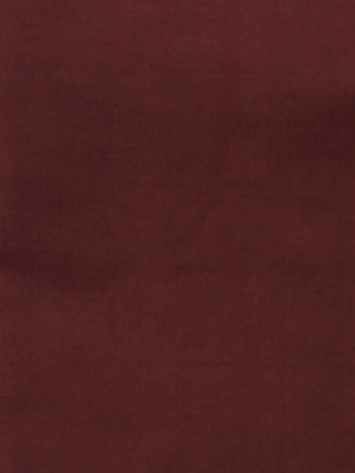 Beige-Wine Chanderi Banarasi Unstitched Dress Material