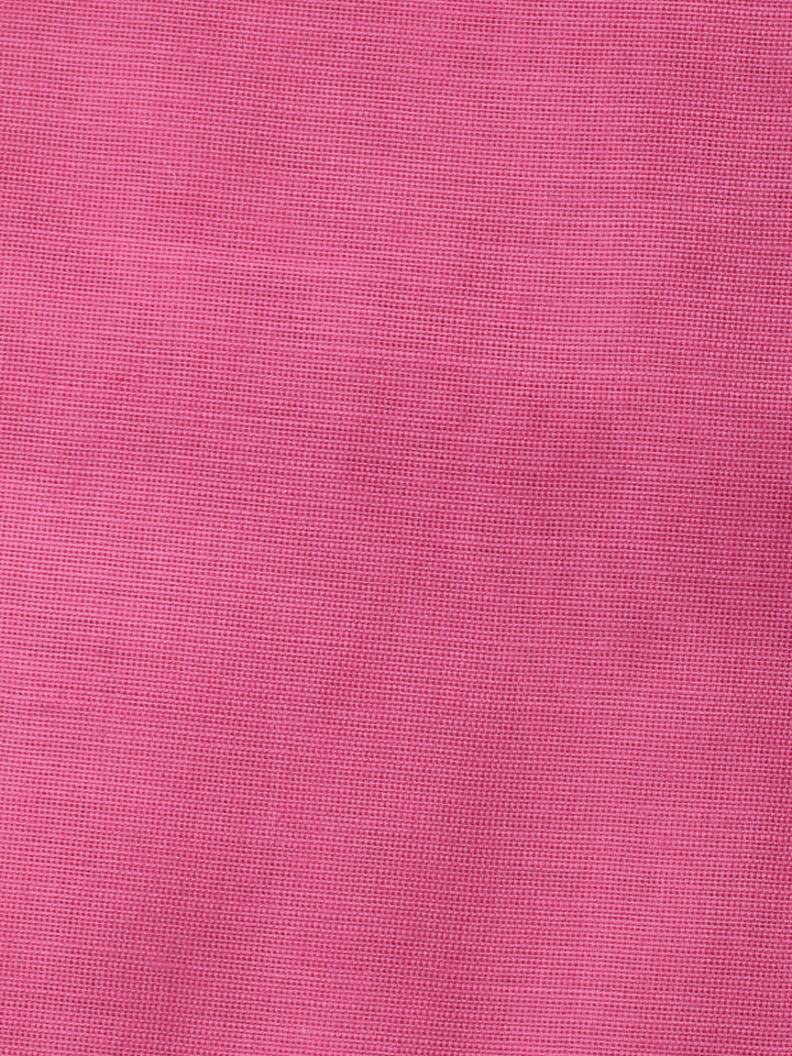 Pink Chanderi Banarasi Unstitched Dress Material