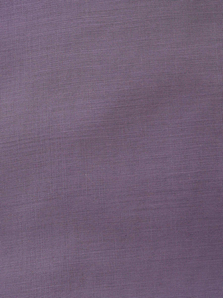 Lavender Woven Design Chanderi Unstitched Suit &amp; Pant With Banarsi Dupatta