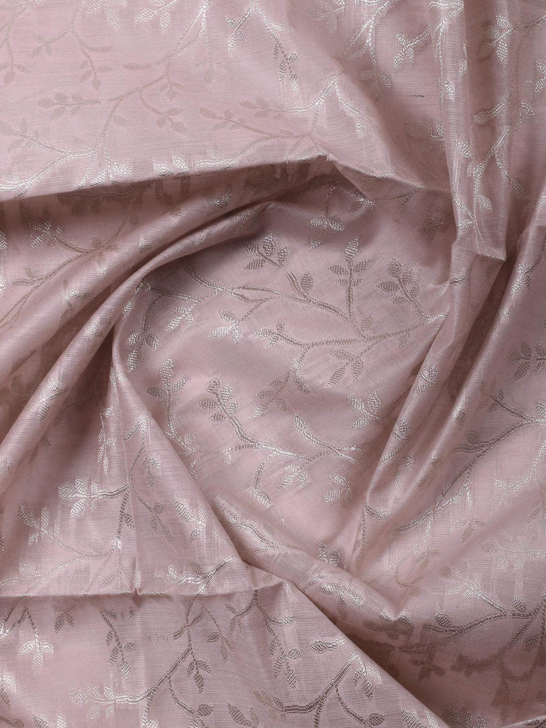 Mauve Woven Design Chanderi Unstitched Suit &amp; Pant With Banarsi Dupatta