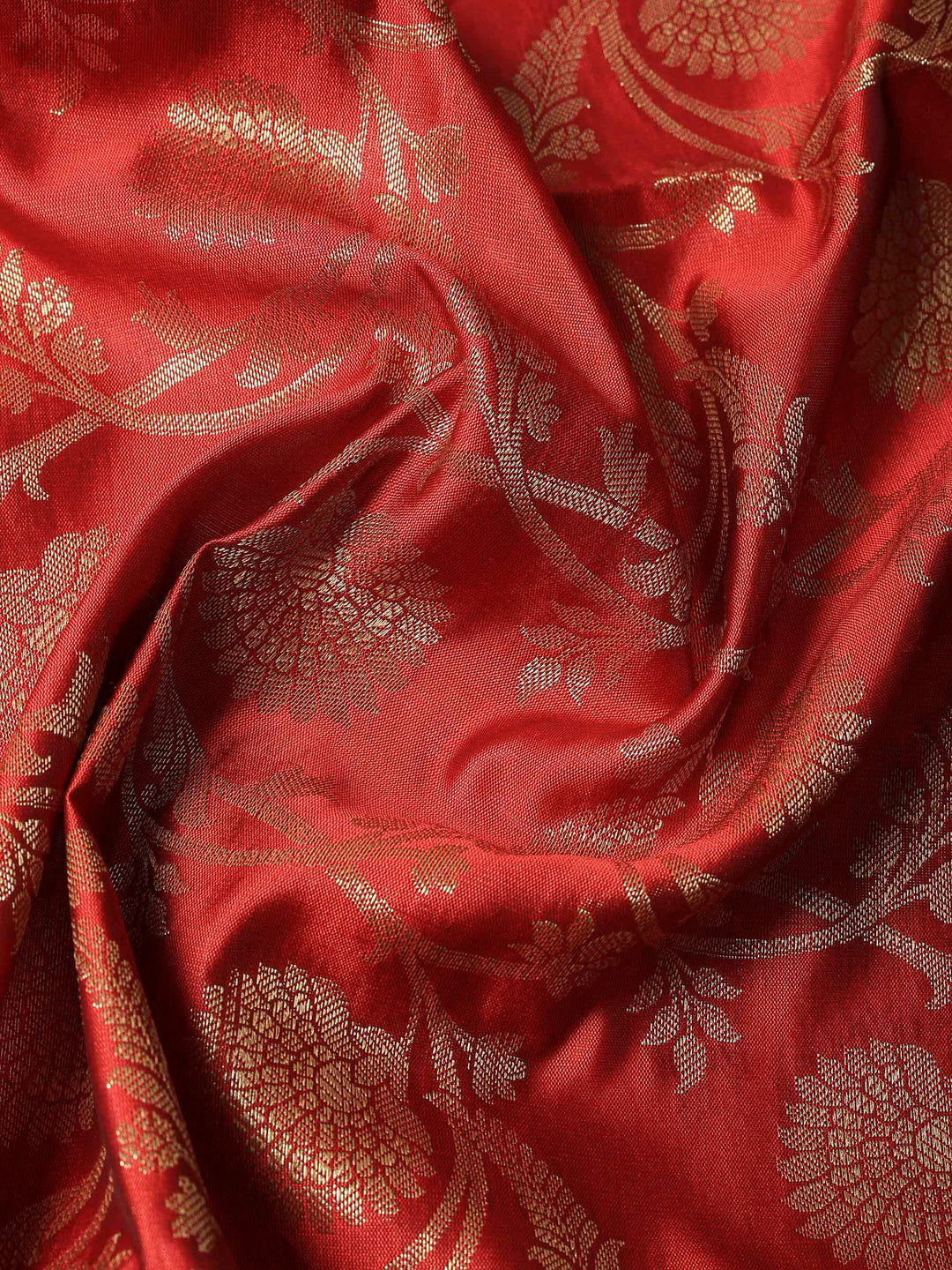 Maroon Chanderi Banarasi Unstitched Dress Material