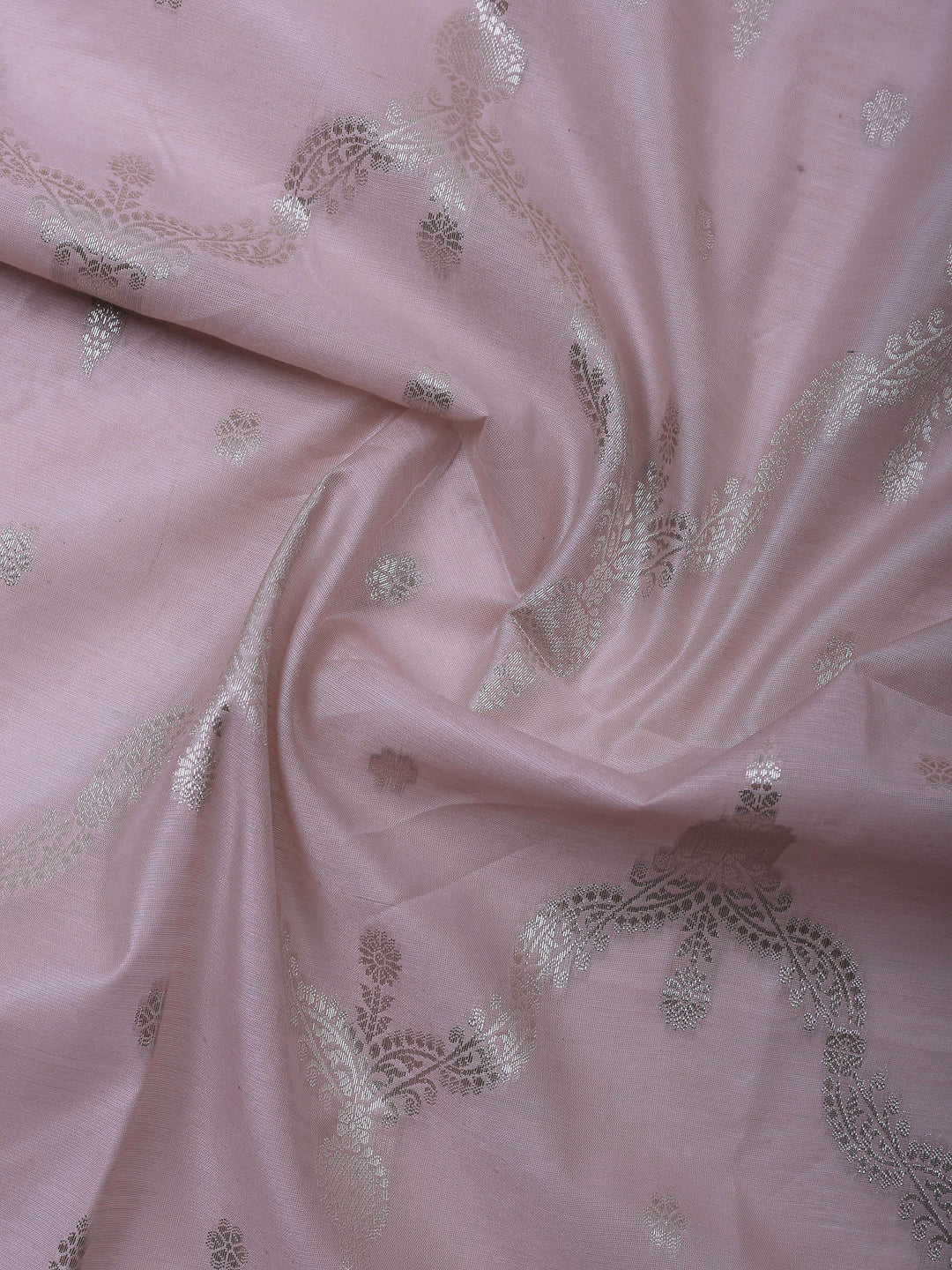 Mauve Banarasi Chanderi Unstitched Dress Material