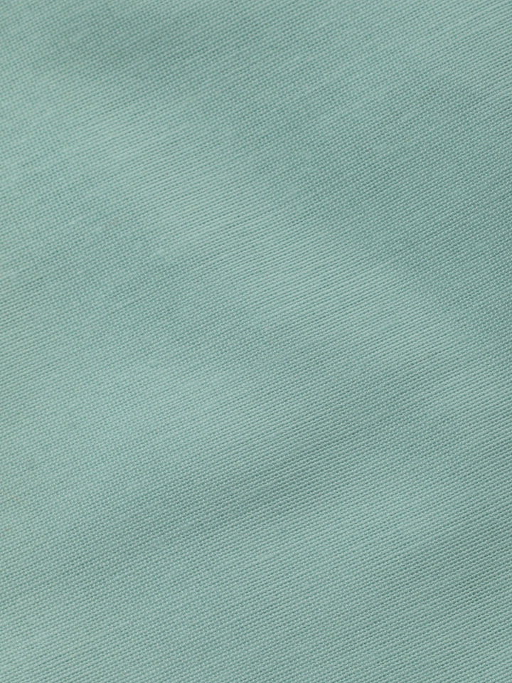 Sea Green Woven Design Chanderi Unstitched Suit &amp; Pant With Banarsi Dupatta