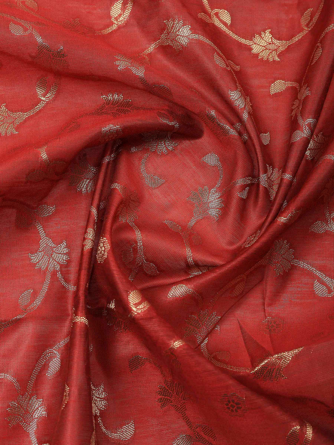 Maroon Banarasi Chanderi Unstitched Dress Material
