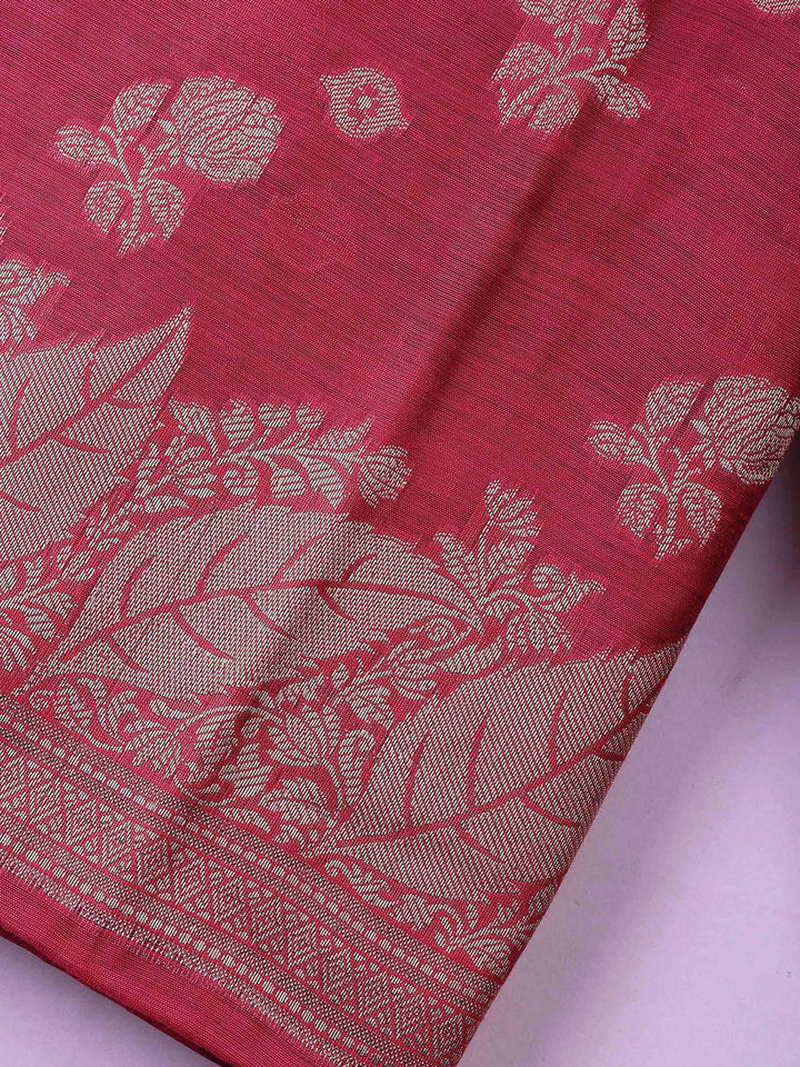 Rani Banarasi Chanderi Unstitched Dress Material