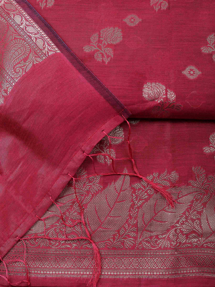 Rani Banarasi Chanderi Unstitched Dress Material