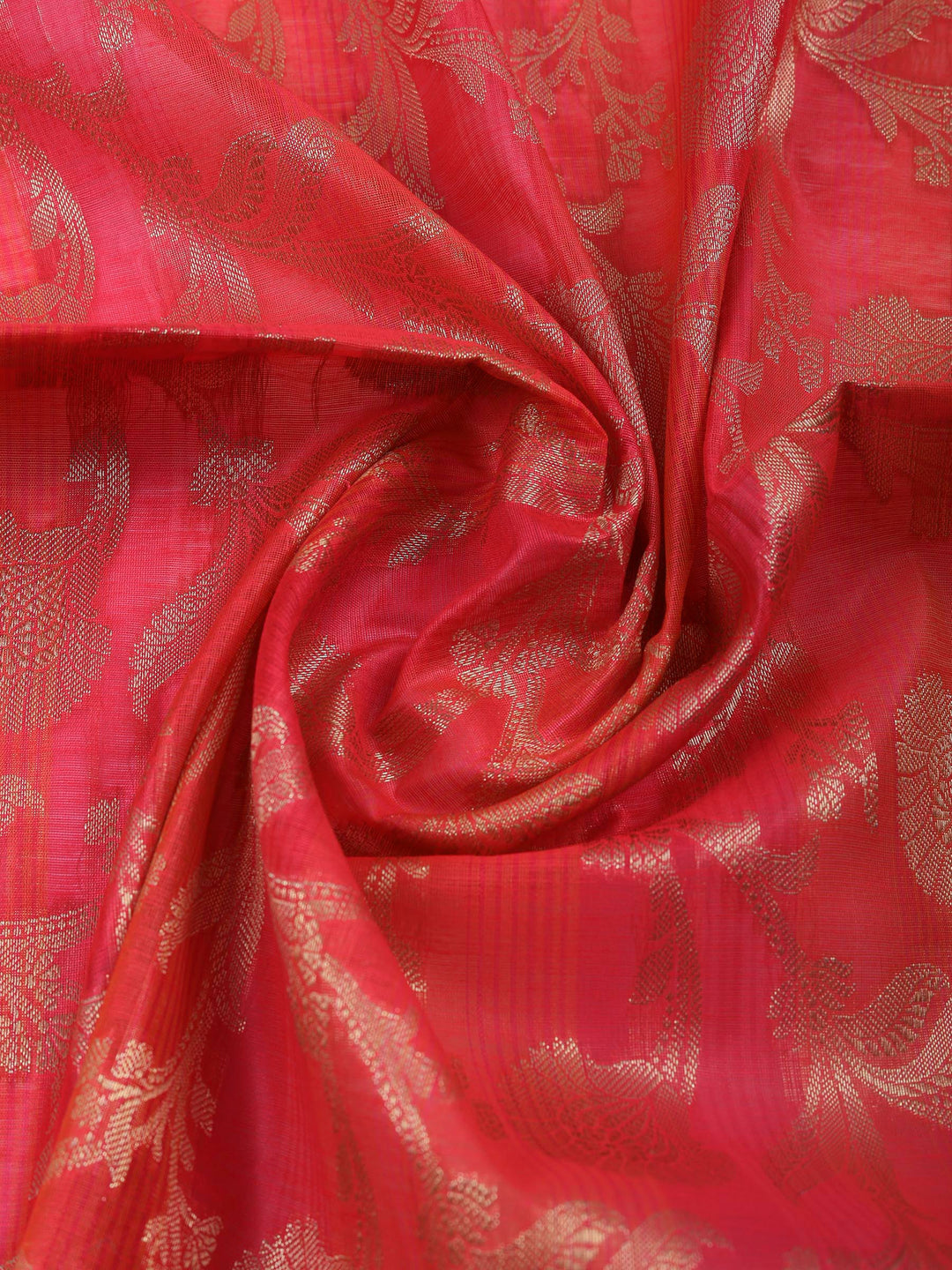 Rani Woven Design Chanderi Unstitched Suit &amp; Pant With Banarsi Dupatta