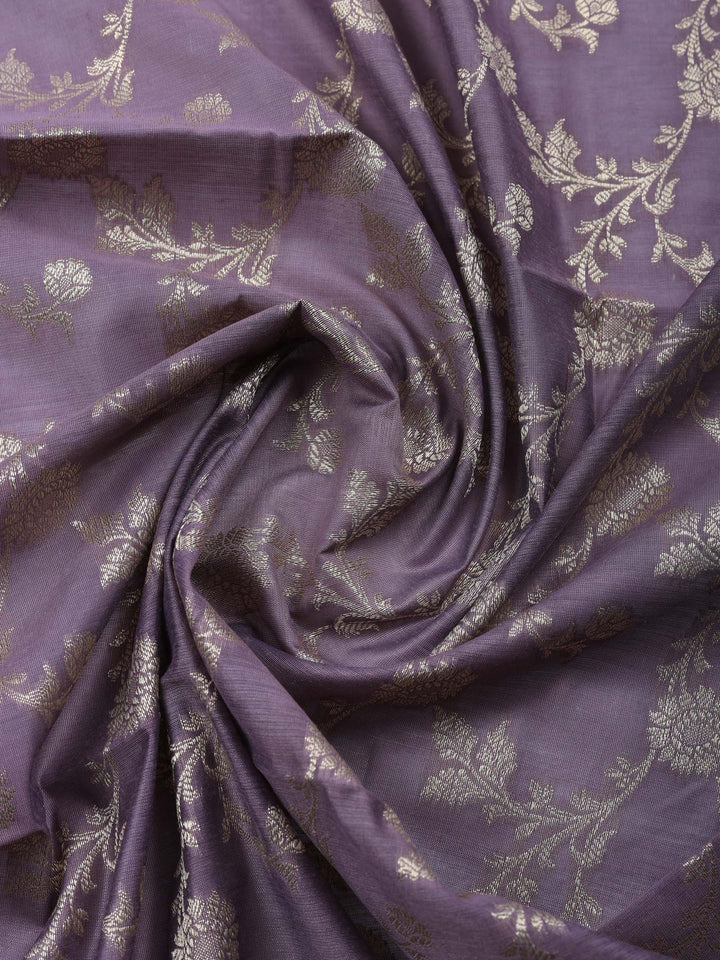 Hyacinth Woven Design Chanderi Unstitched Suit &amp; Pant With Chanderi Dupatta