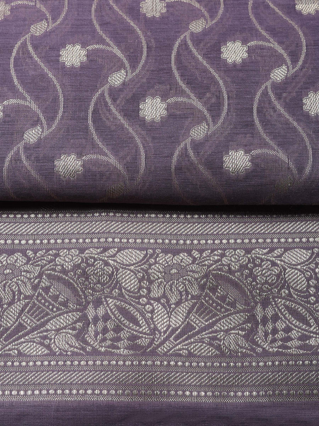 Hyacinth Woven Design Chanderi Unstitched Suit &amp; Pant With Chanderi Dupatta