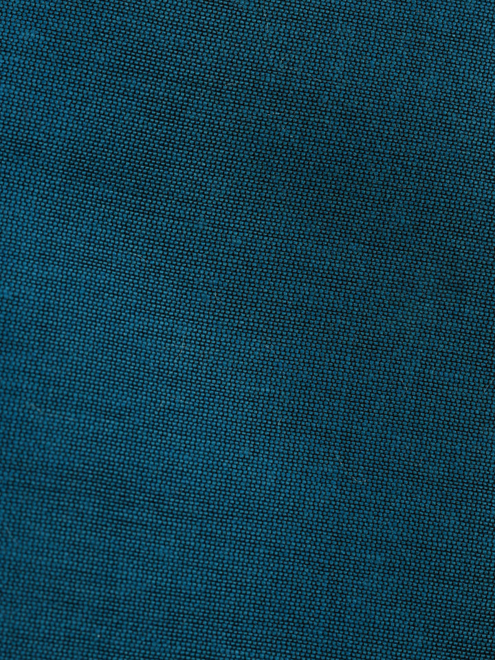 Teal Blue Woven Design Chanderi Unstitched Suit &amp; Pant With Chanderi Dupatta