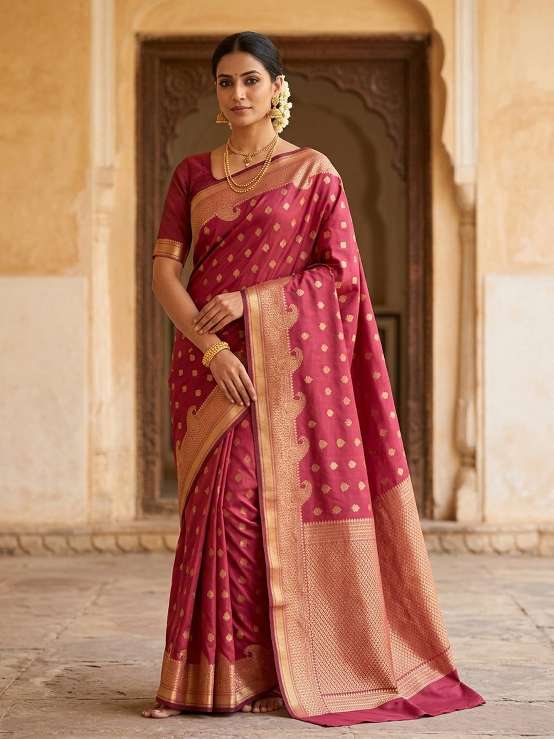 Gazari Woven Design Art Silk Saree