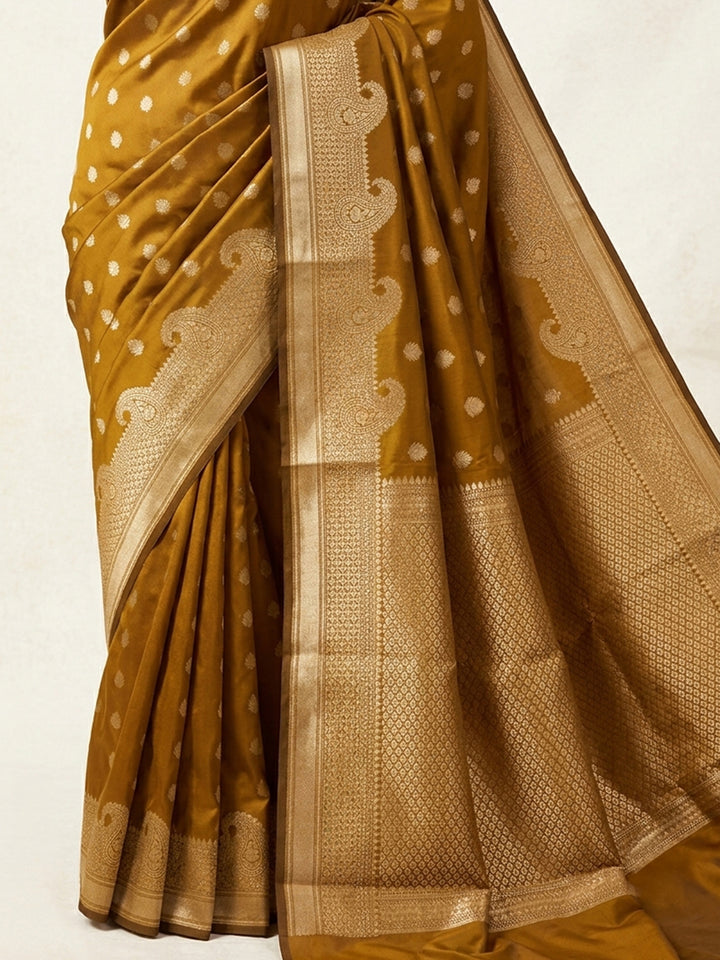 Mustard Woven Design Art Silk Saree