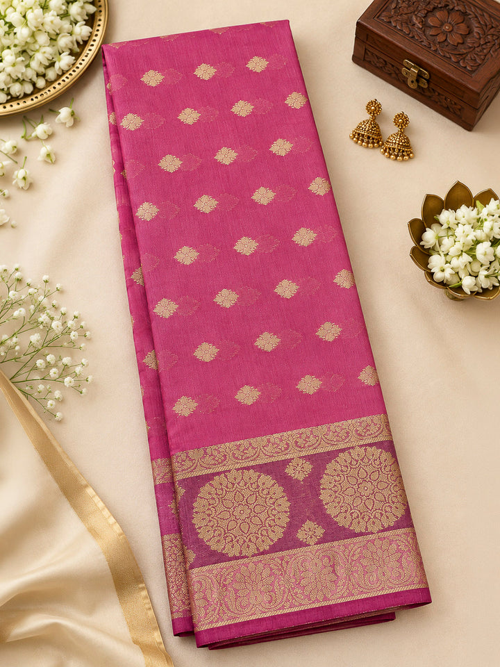 Gazari Woven Design Chanderi Unstitched Dress Material