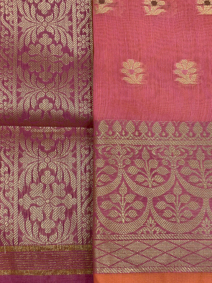 Gazari Printed Chanderi Unstitched Dress Material