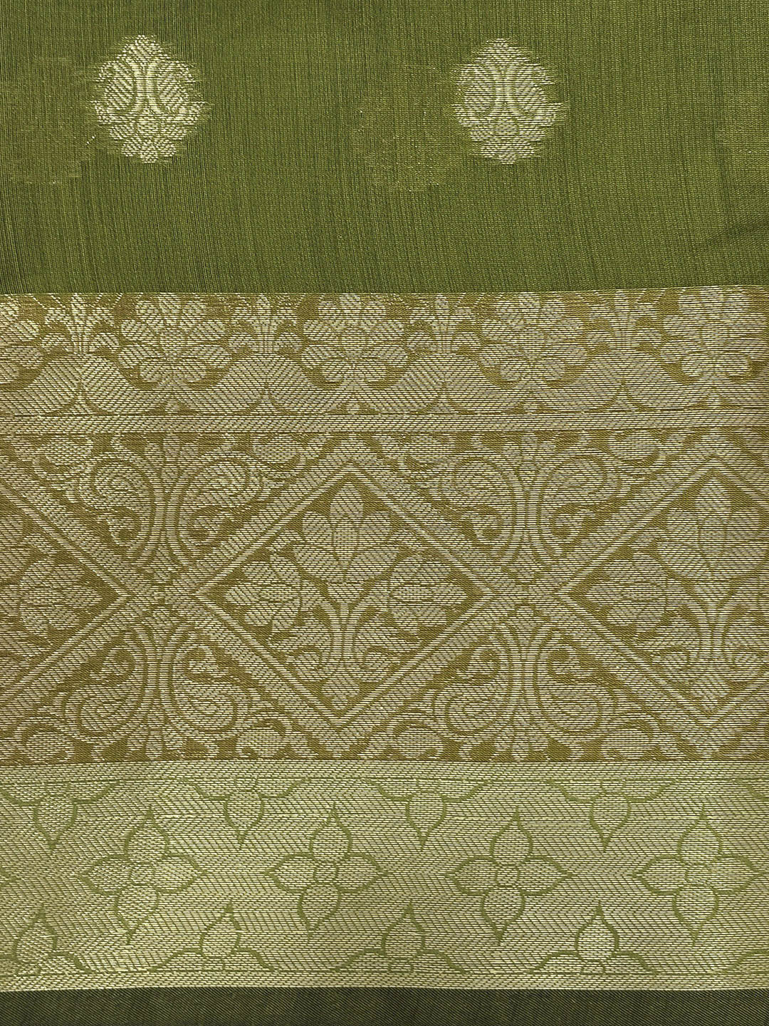Mehndi Printed Chanderi Unstitched Dress Material