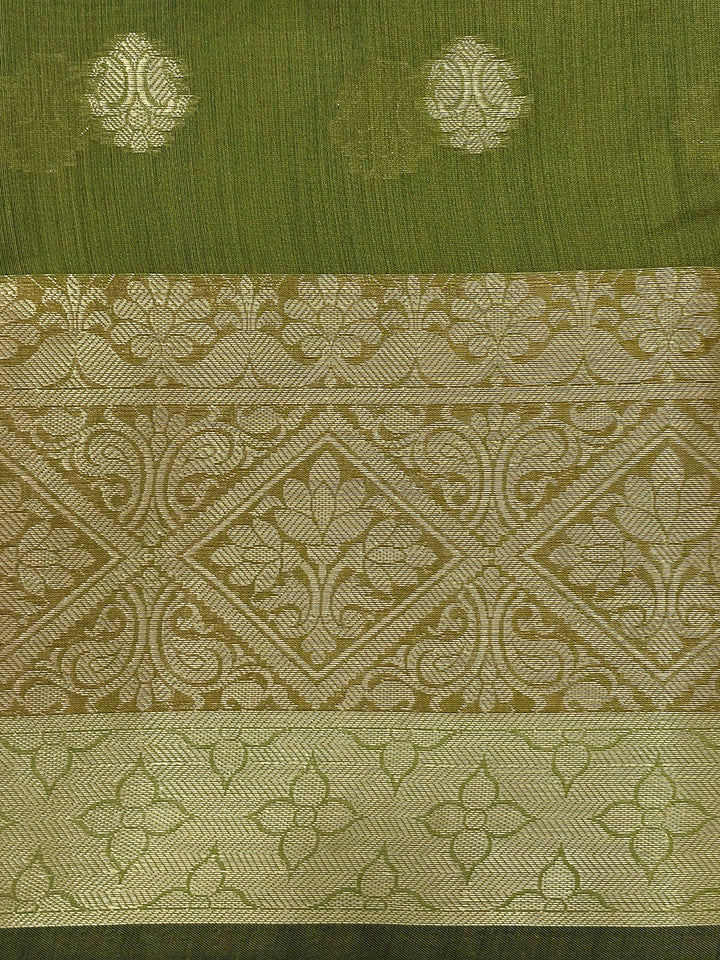 Mehndi Printed Chanderi Unstitched Dress Material