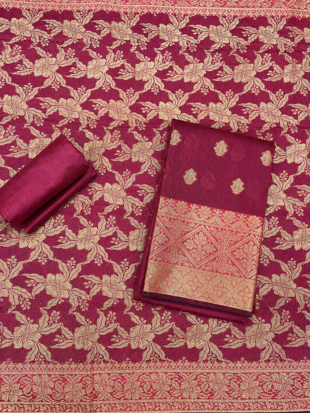 Rani Printed Chanderi Unstitched Dress Material