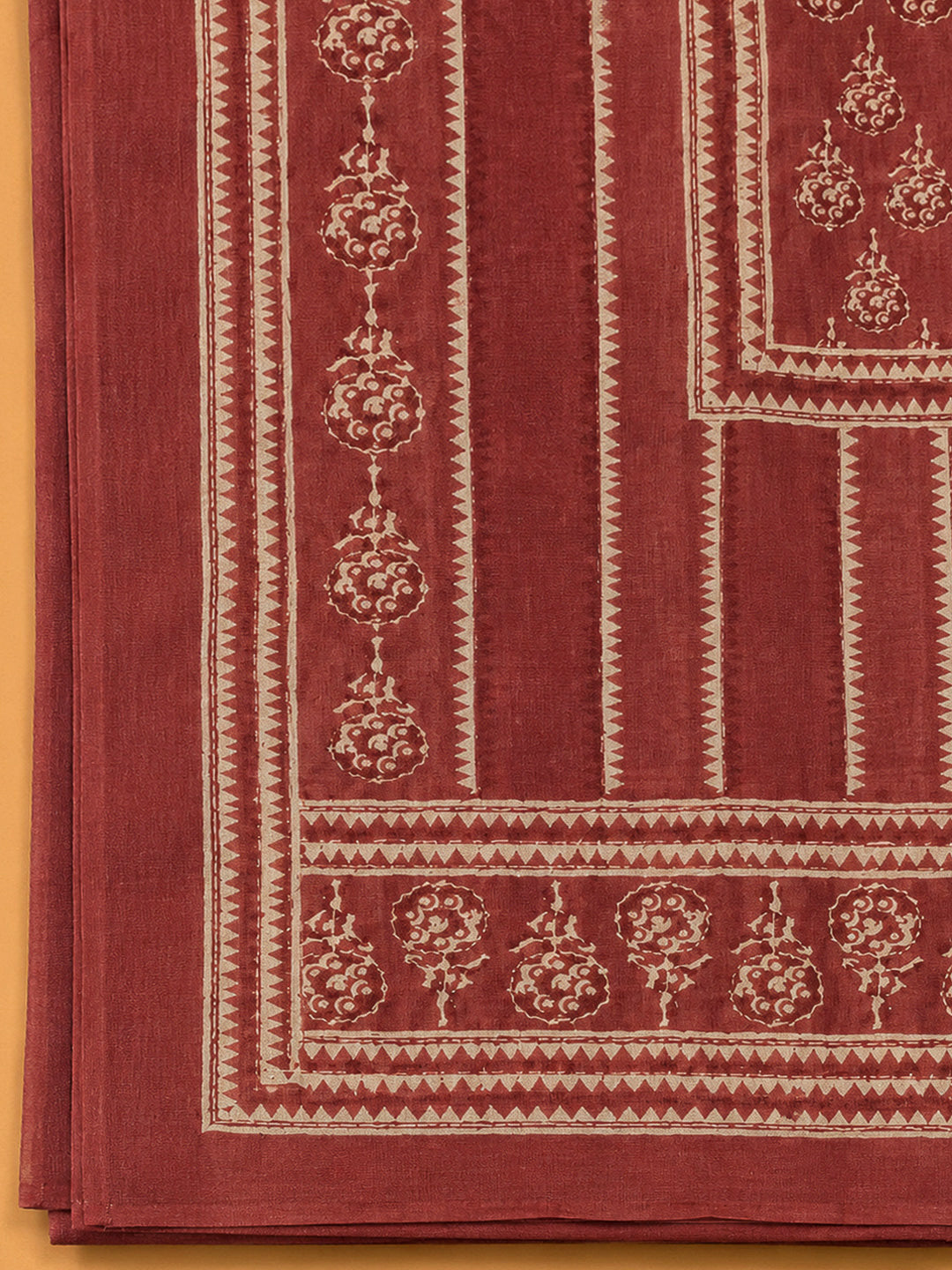 Maroon Chanderi Printed Unstitched Dress Material