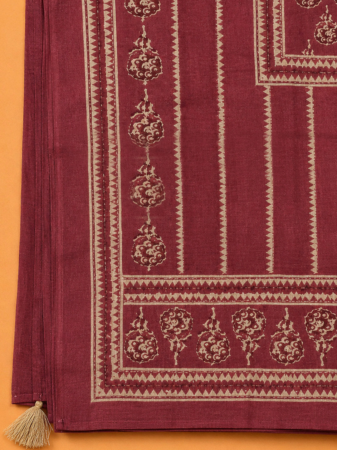 Onion Pink Chanderi Printed Unstitched Dress Material