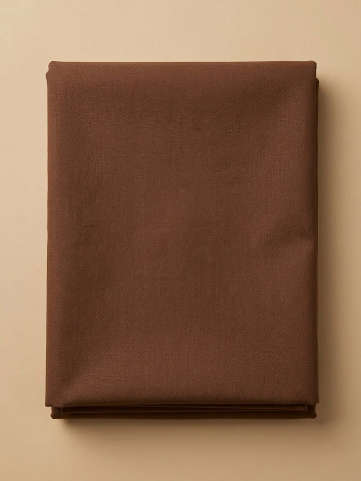 Brown Chanderi Printed Unstitched Dress Material