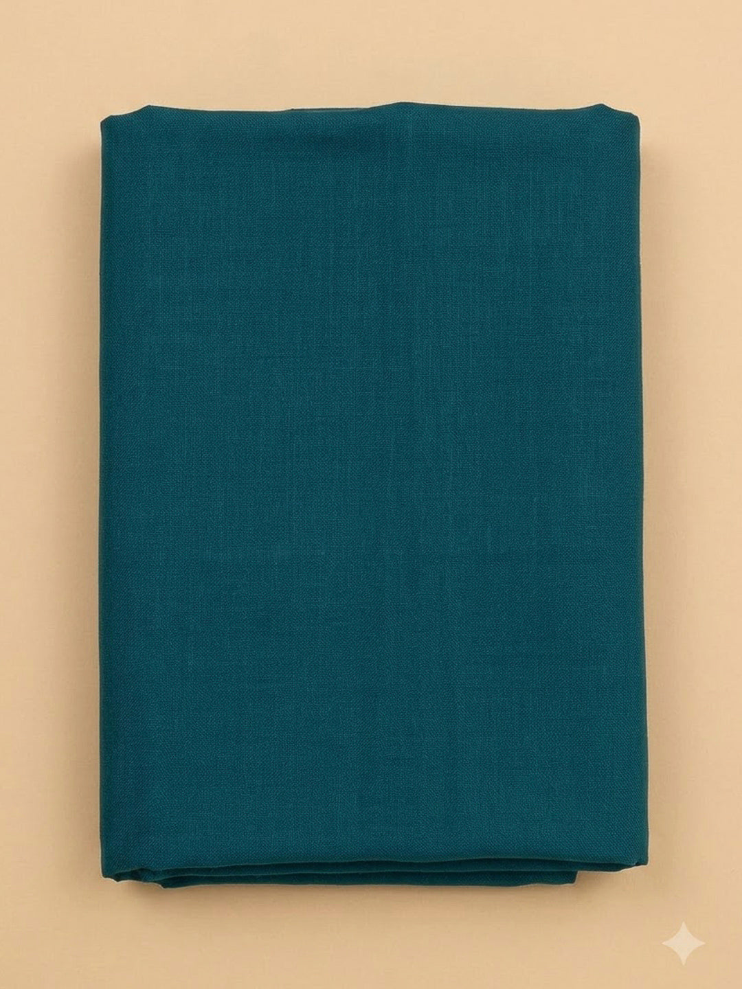 Teal Blue Chanderi Printed Unstitched Dress Material