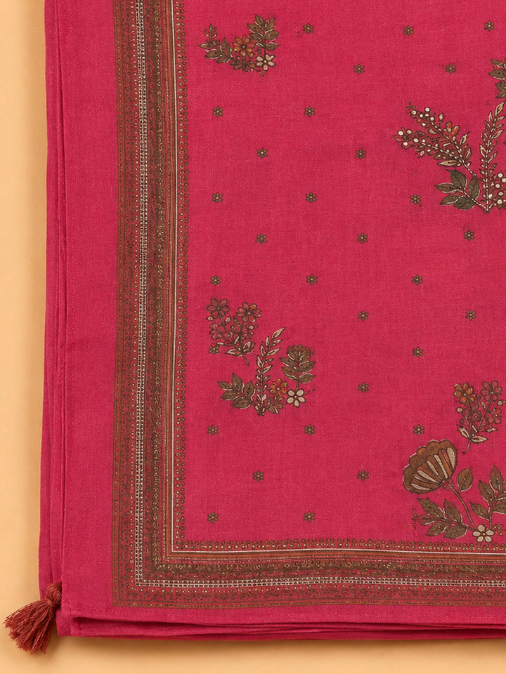 Rani Chanderi Printed Unstitched Dress Material
