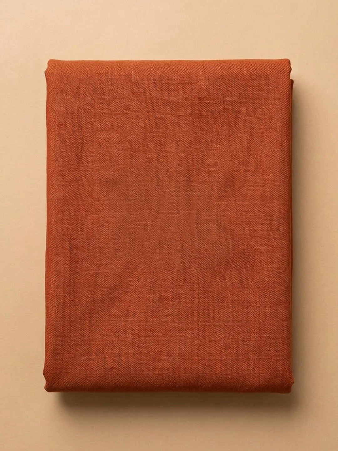 Rust Chanderi Printed Unstitched Dress Material