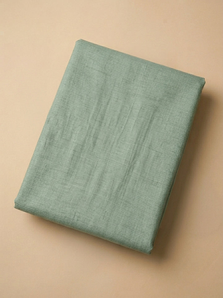 Aqua Green Embroidered Chanderi Unstitched Suit &amp; Pant With Chanderi Dupatta