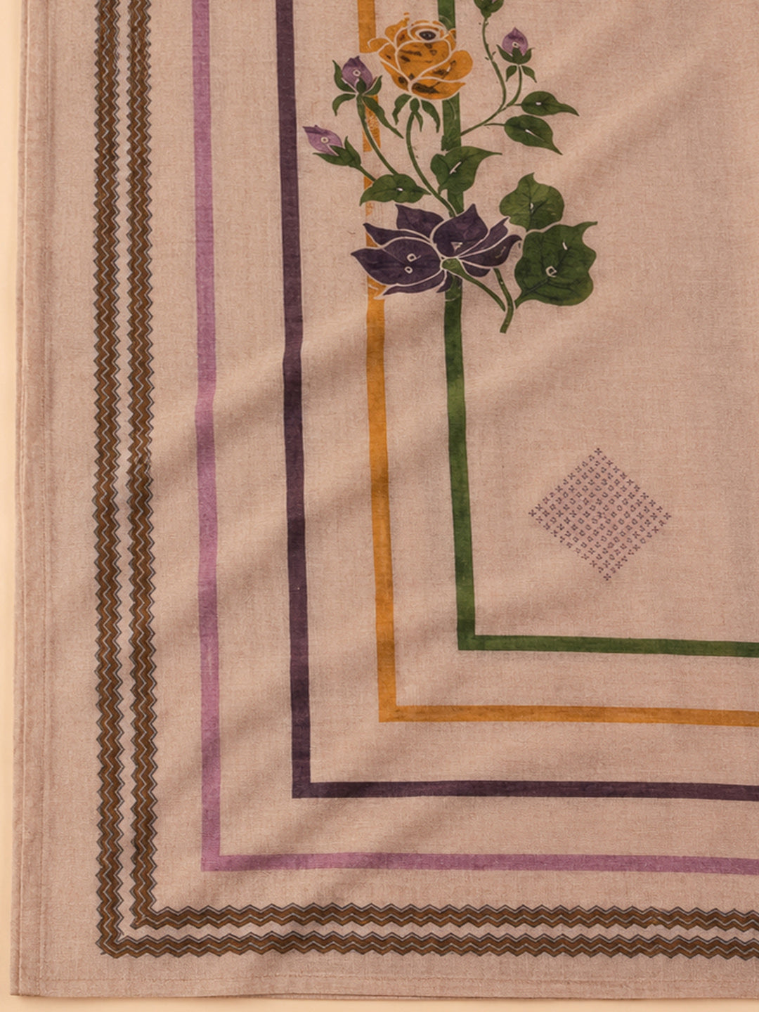 Onion Pink Embroidered Chanderi Unstitched Suit &amp; Pant With Chanderi Dupatta