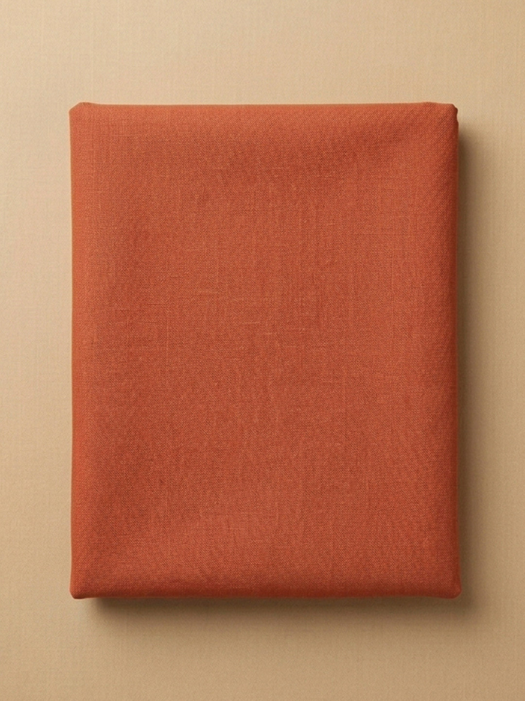Rust Printed Chanderi Unstitched Dress Material