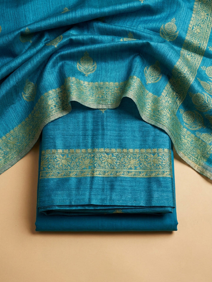 Firozee Embroidery Chanderi Unstitched Dress Material