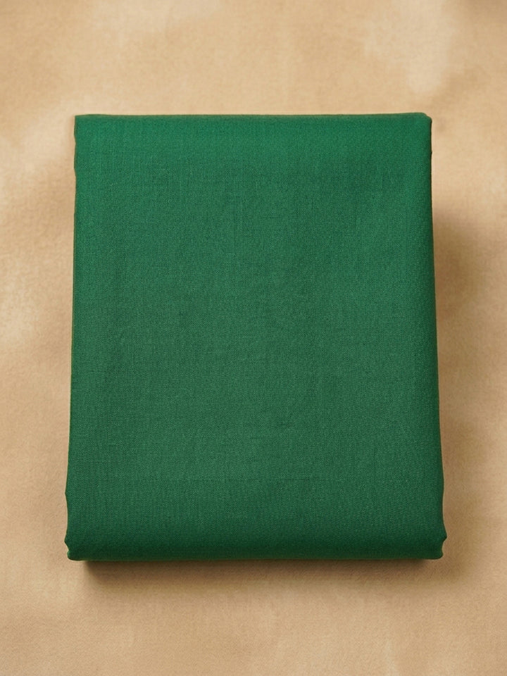 Bottle Green Embroidered Chanderi Unstitched Suit &amp; Pant With Chanderi Dupatta