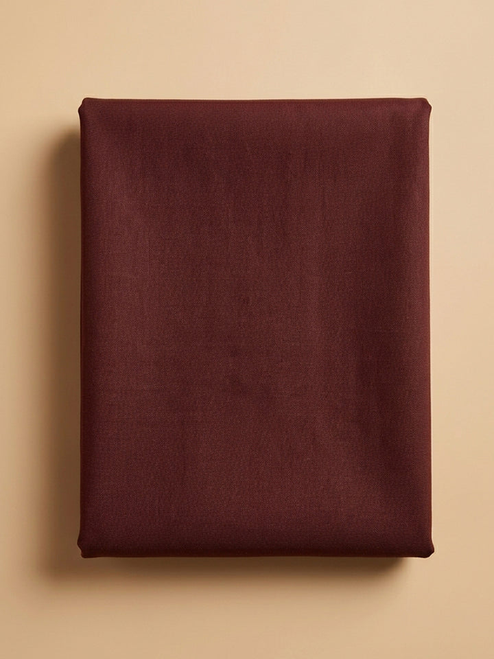 Maroon Embroidered Chanderi Unstitched Suit &amp; Pant With Chanderi Dupatta