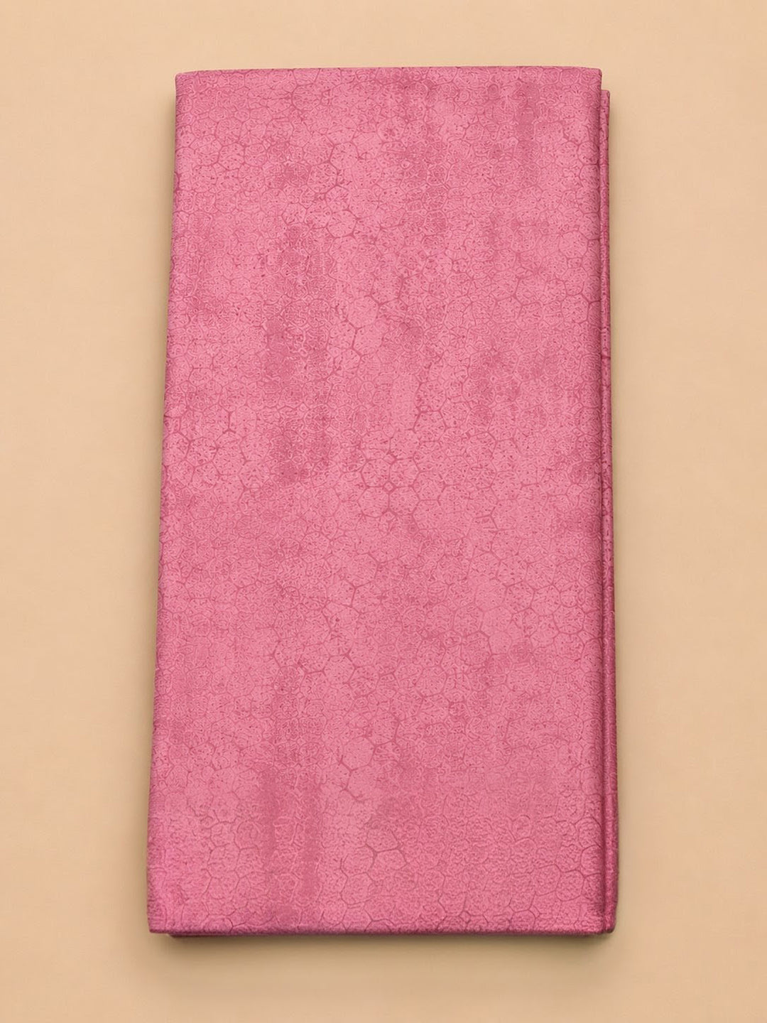 Pink Printed Chanderi Unstitched Suit &amp; Pant With Chanderi Dupatta