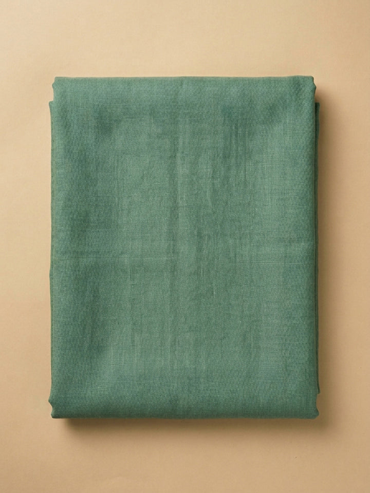 Rama Green Printed Chanderi Unstitched Suit &amp; Pant With Chanderi Dupatta