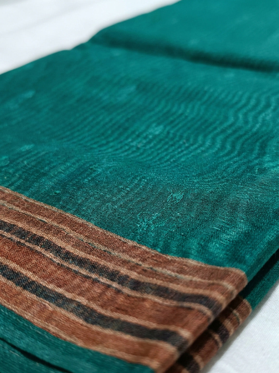 Rama Green Printed Chanderi Unstitched Dress Material