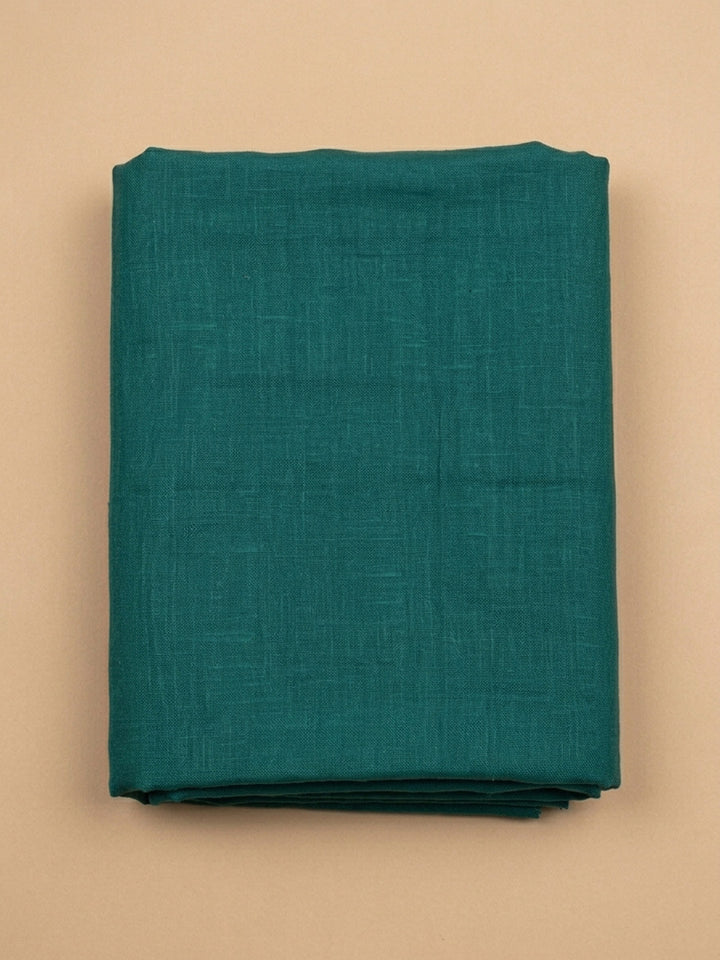 Rama Green Printed Chanderi Unstitched Dress Material