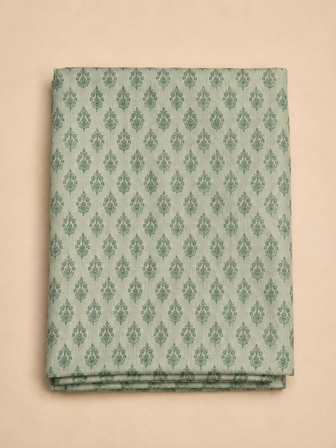 Firozee Printed Cotton Blend Unstitched Suit &amp; Pant With Cotton Dupatta
