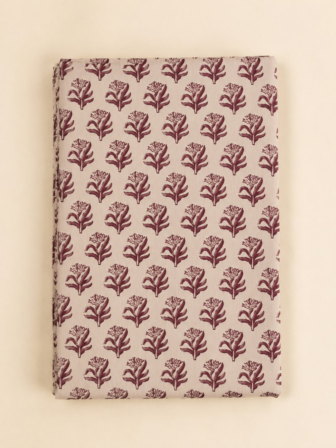 Onion Pink Embroidered Cotton Blend Unstitched Suit &amp; Pant With Cotton Dupatta
