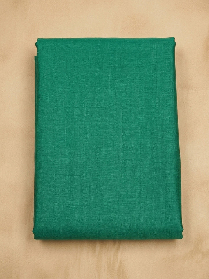 Green Embroidery Chanderi Unstitched Dress Material